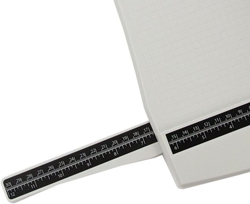 TONIC STUDIOS Paper Cutter Tool - Rotary Trimmer for Scrapbooking, Cardstock, Vinyl, Photos - 12.5 Inch Cutting Length with Extendable Ruler and Grid Lines, White - Image 5